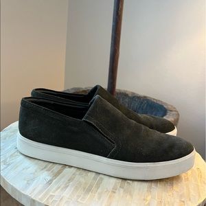 Vince Green Suede Slip-on Sneakers